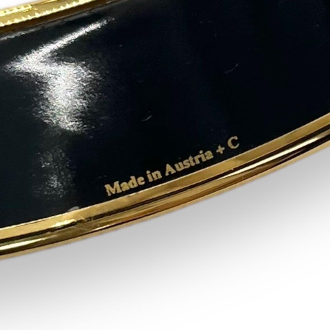 極美品■HERMES ブレスレット バングル エマイユGM ネイビー 七宝