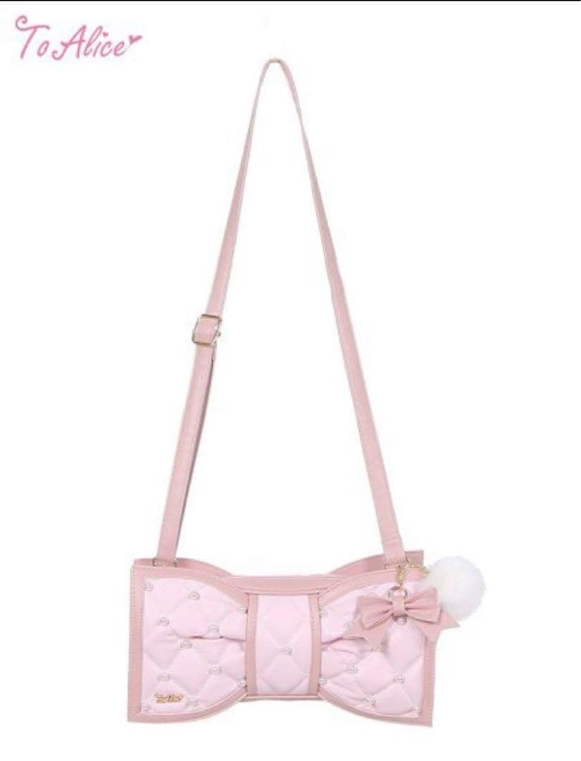 【ToAlice】パールキルティングビッグリボンバッグ