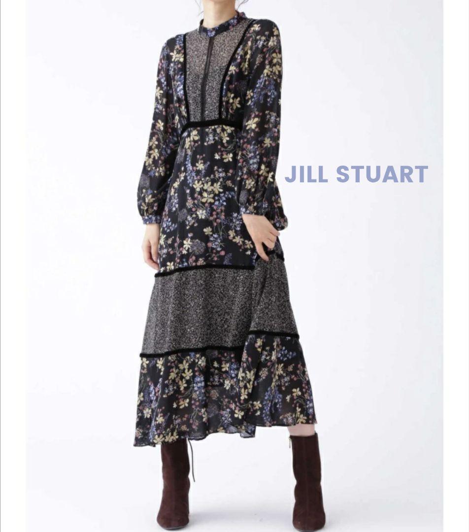 JILL STUART ジルスチュアート　ミックスフラワープリントワンピース　4