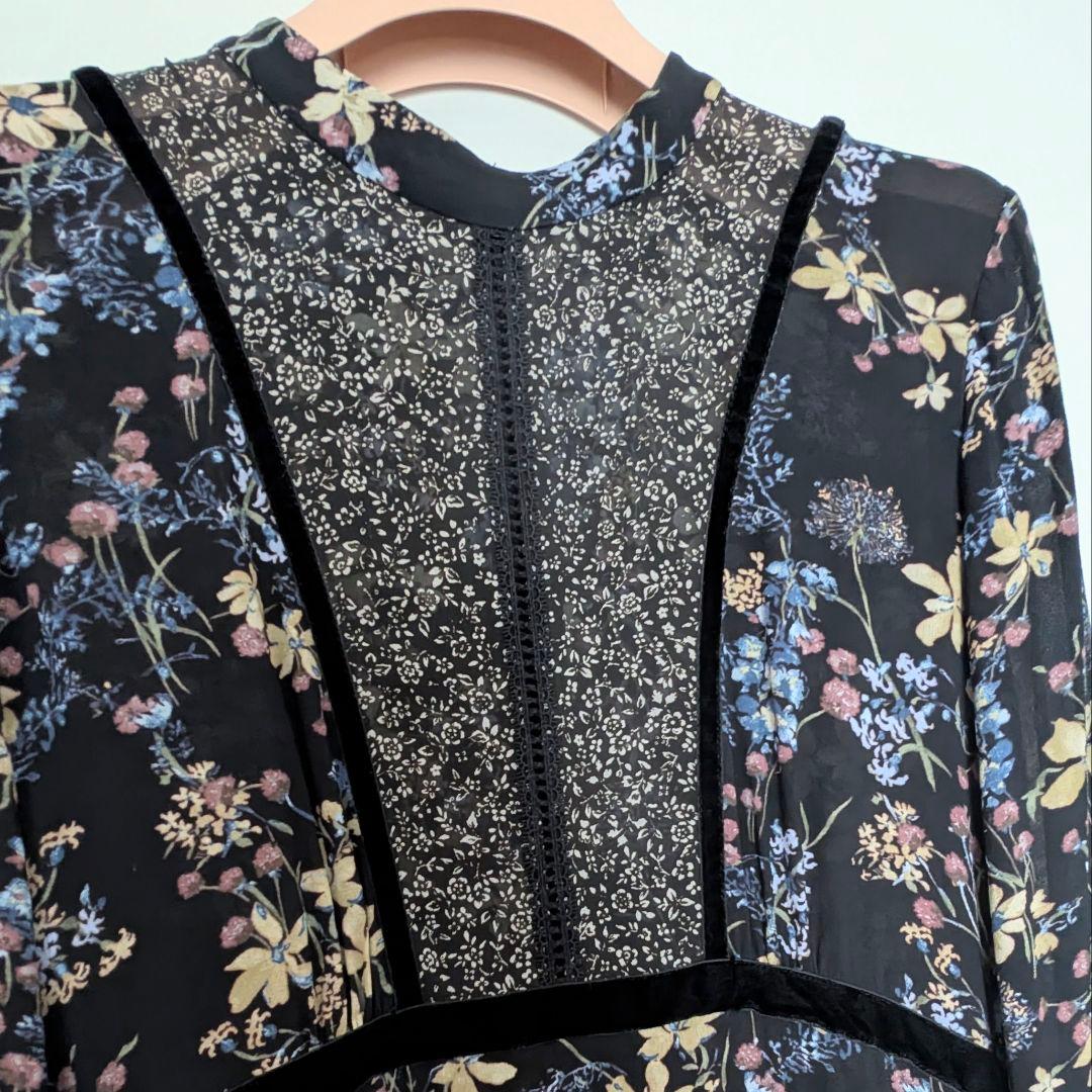 JILL STUART ジルスチュアート　ミックスフラワープリントワンピース　4