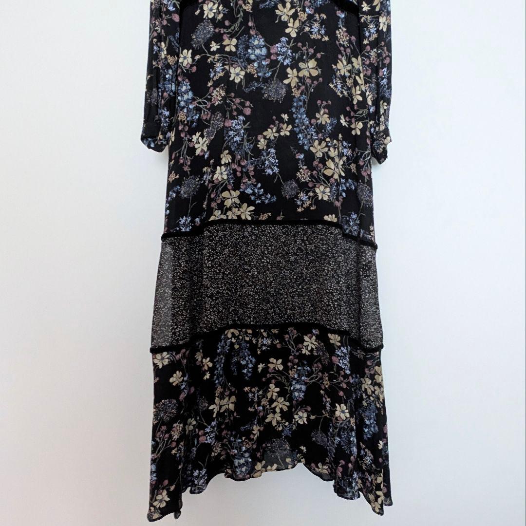 JILL STUART ジルスチュアート　ミックスフラワープリントワンピース　4