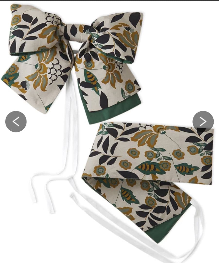 綿100％デニム浴衣(花柄半襟付き)+帯　 GEVS.