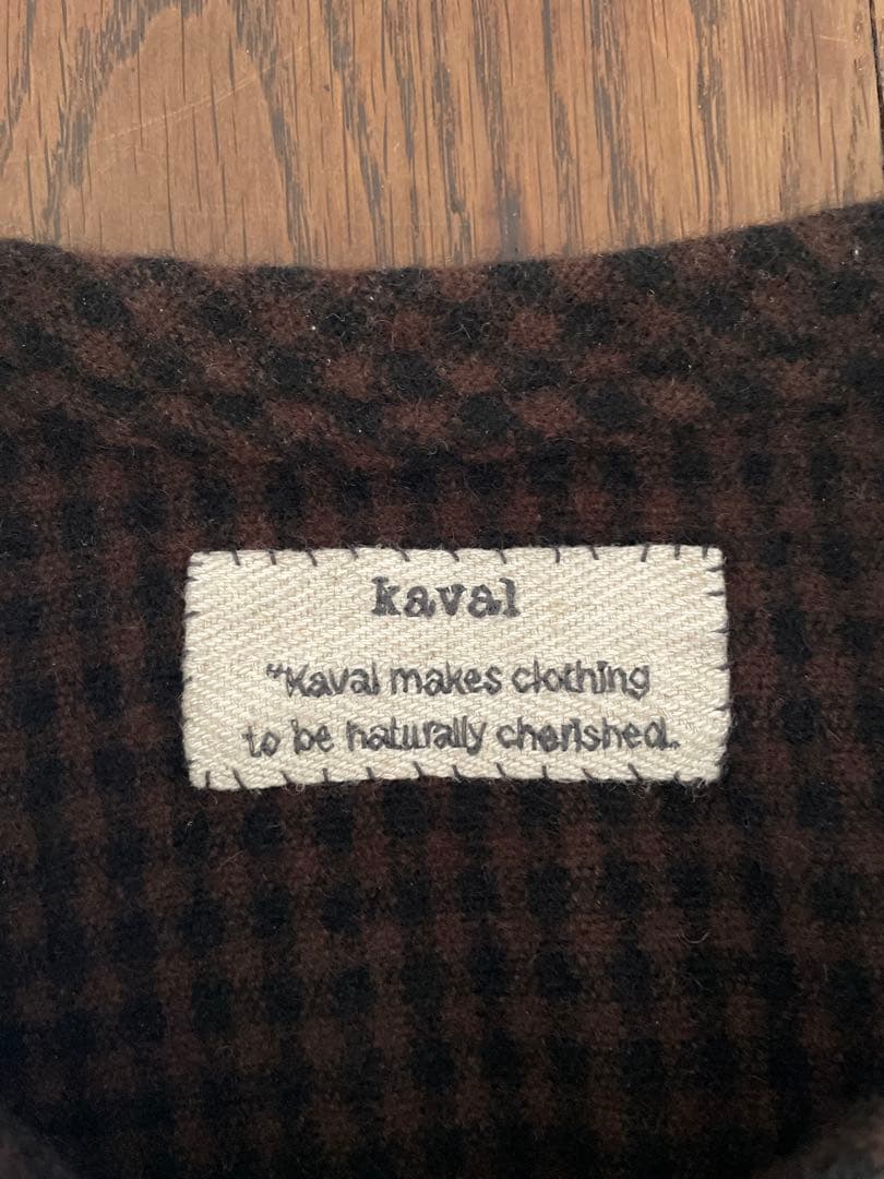 kaval Crew neck shirt ギンガム チェック カシミヤ