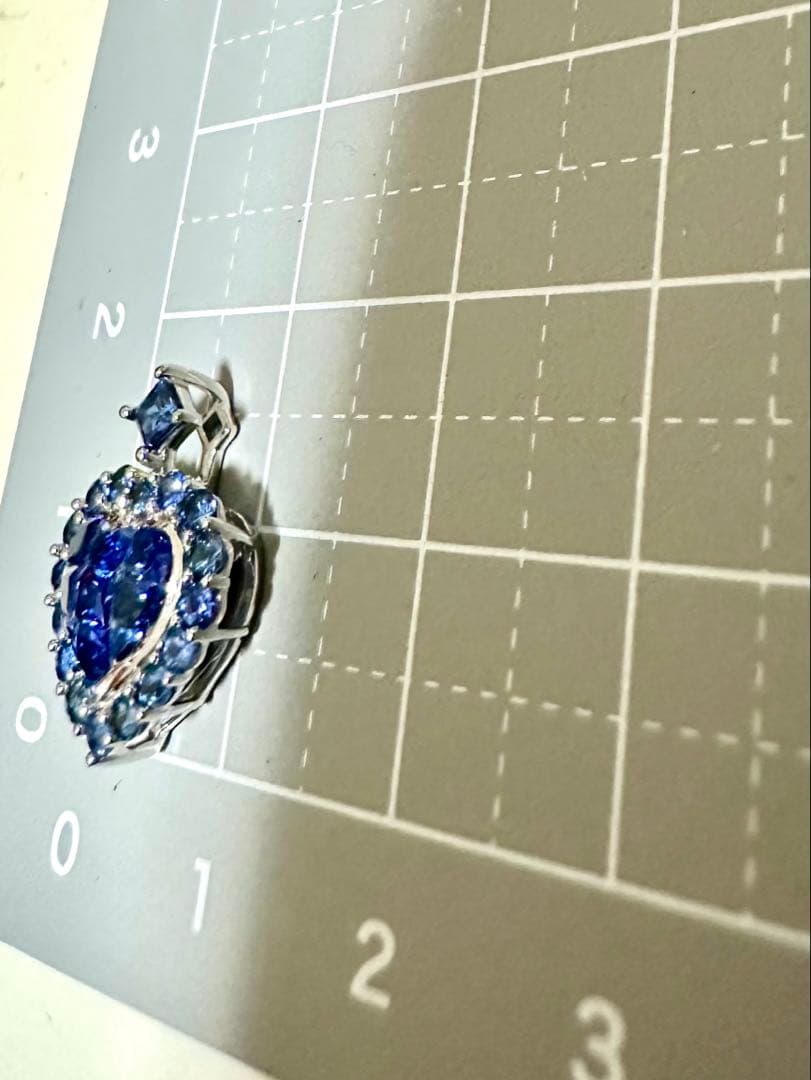 GSTV k18サファイアミステリーセッティングハートペンダントトップ新品未使用