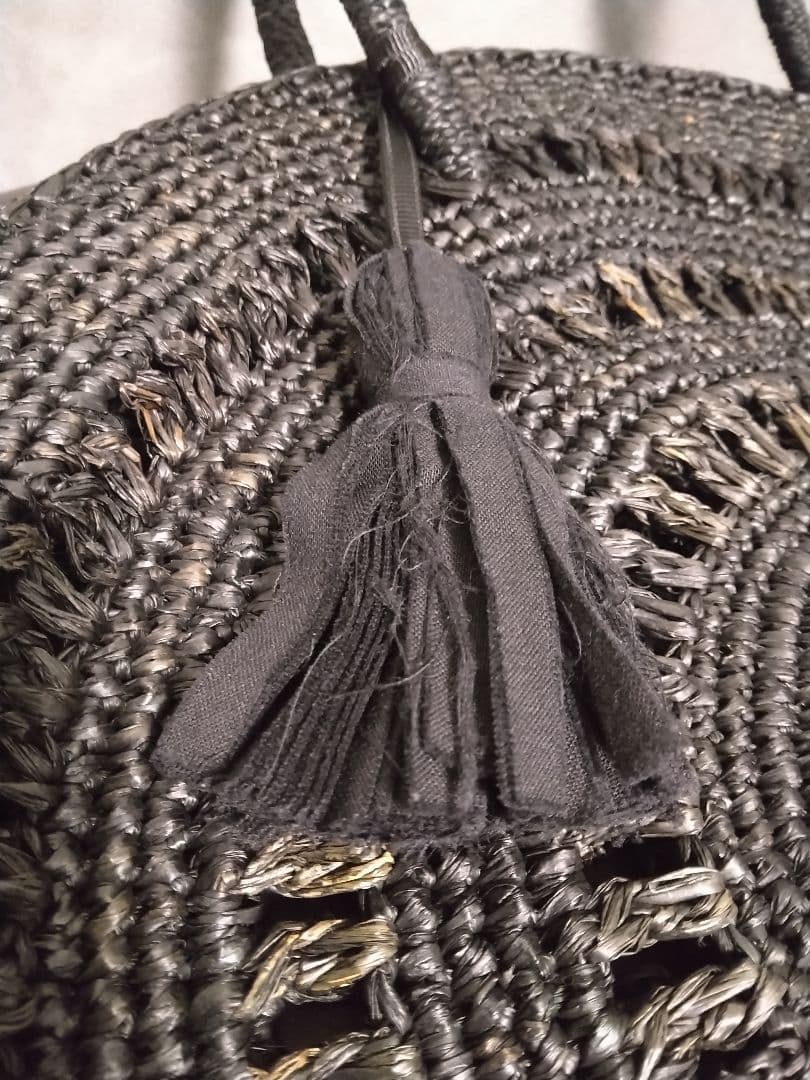 ★MAISON N.H PARIS メゾンエヌアッシュパリ★サークルバッグ黒M