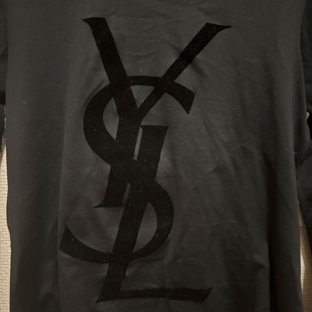 美品 イブサンローラン Yves Saint-Laurent　長袖 Tシャツ 黒