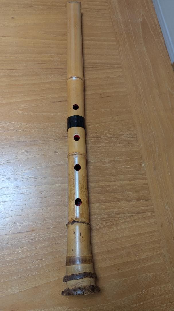 コ*ん様 尺八 二本継ぎ地無し 有聲1.8（D）　１尺８寸　５孔　REIZAN