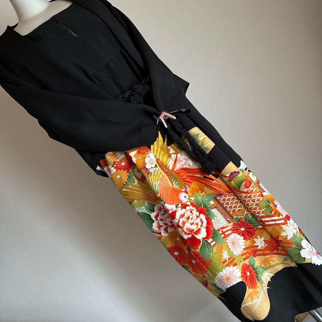 留袖リメイク ボレロ付きワンピース