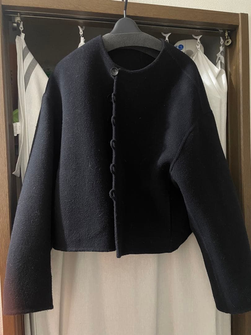 即完売品 soyy. switch me coat ネイビーブラック