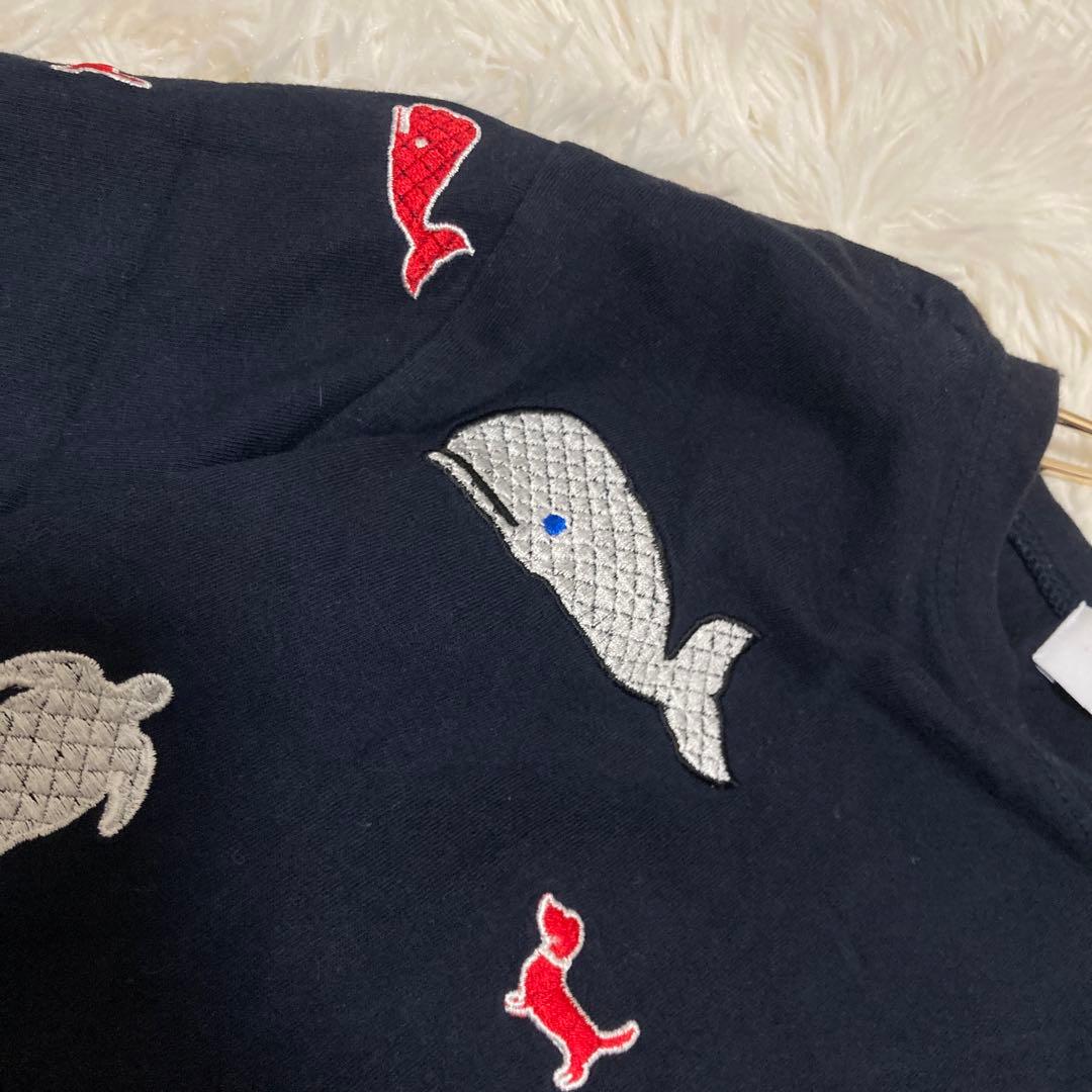 専用THOM BROWNE クジラ柄Tシャツ ネイビー L イラスト 海 鯨