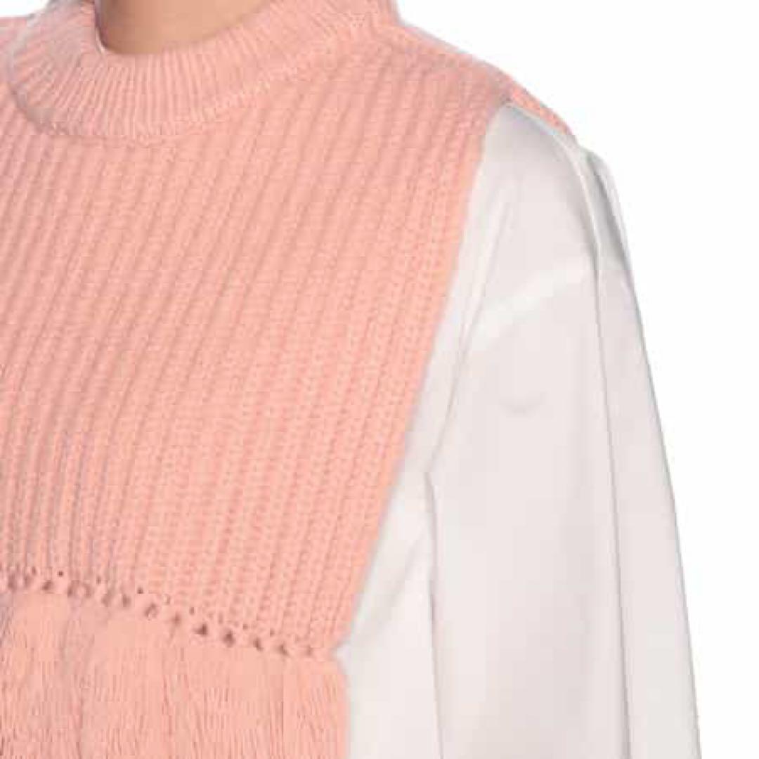 HYKE ウール　フリンジ　ベスト