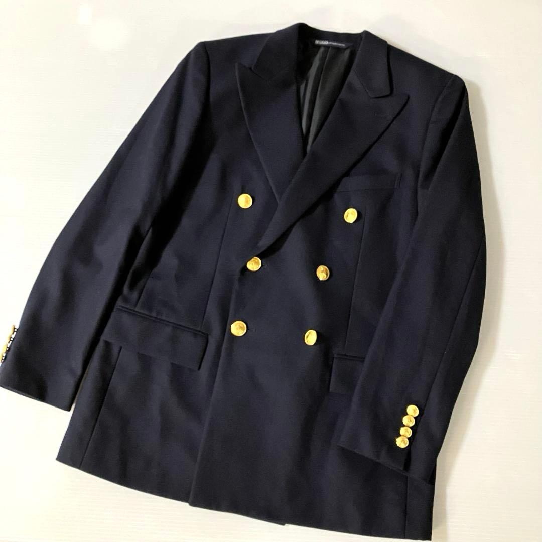 未使用　Ralph Lauren ダブルテーラードジャケット 紺ブレ　170