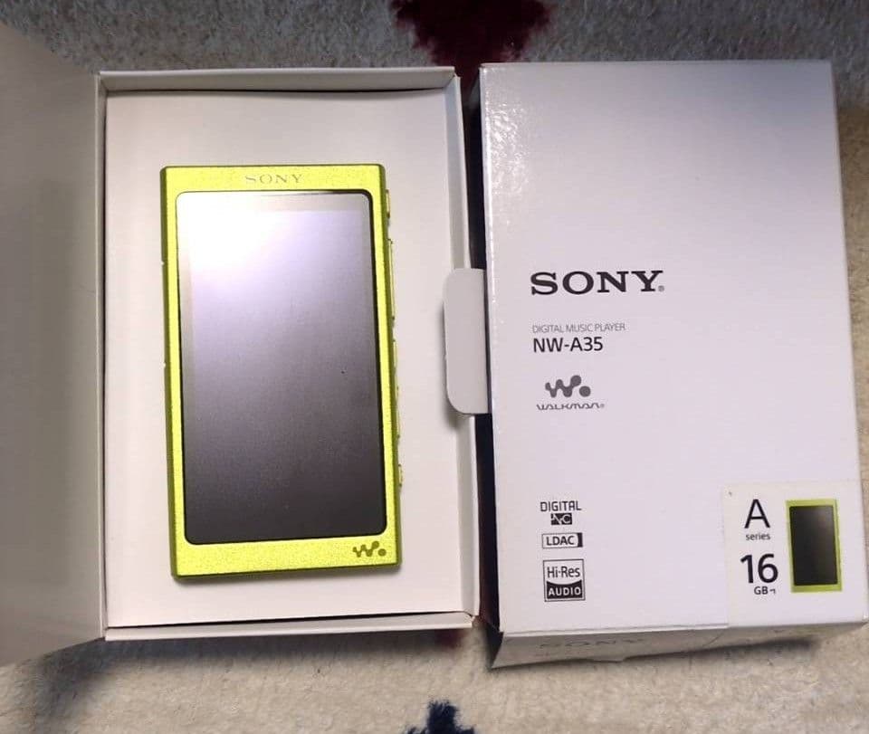 SONY WALKMAN A35 ライムイエロー 箱あり