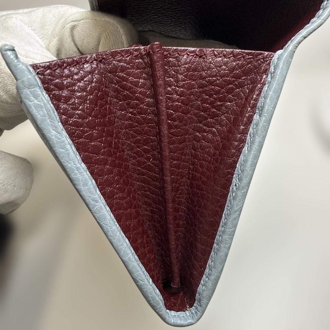 GUCCI ライトグレー　レザー 長財布