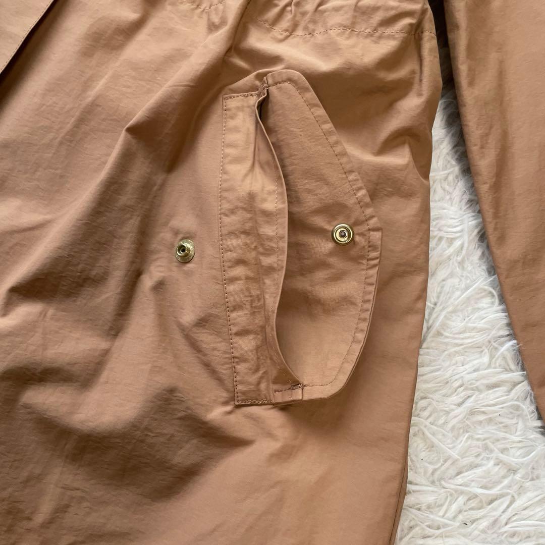 極美品イネド　ロングモッズコート スプリングコート　ドロスト　ギャザー(9)