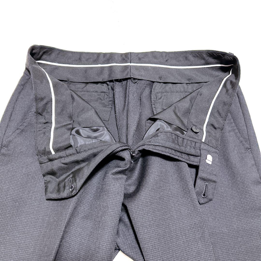 美品✨ スーツセレクト 3ピース スーツ ブラック チェック A5 黒 ビジネス