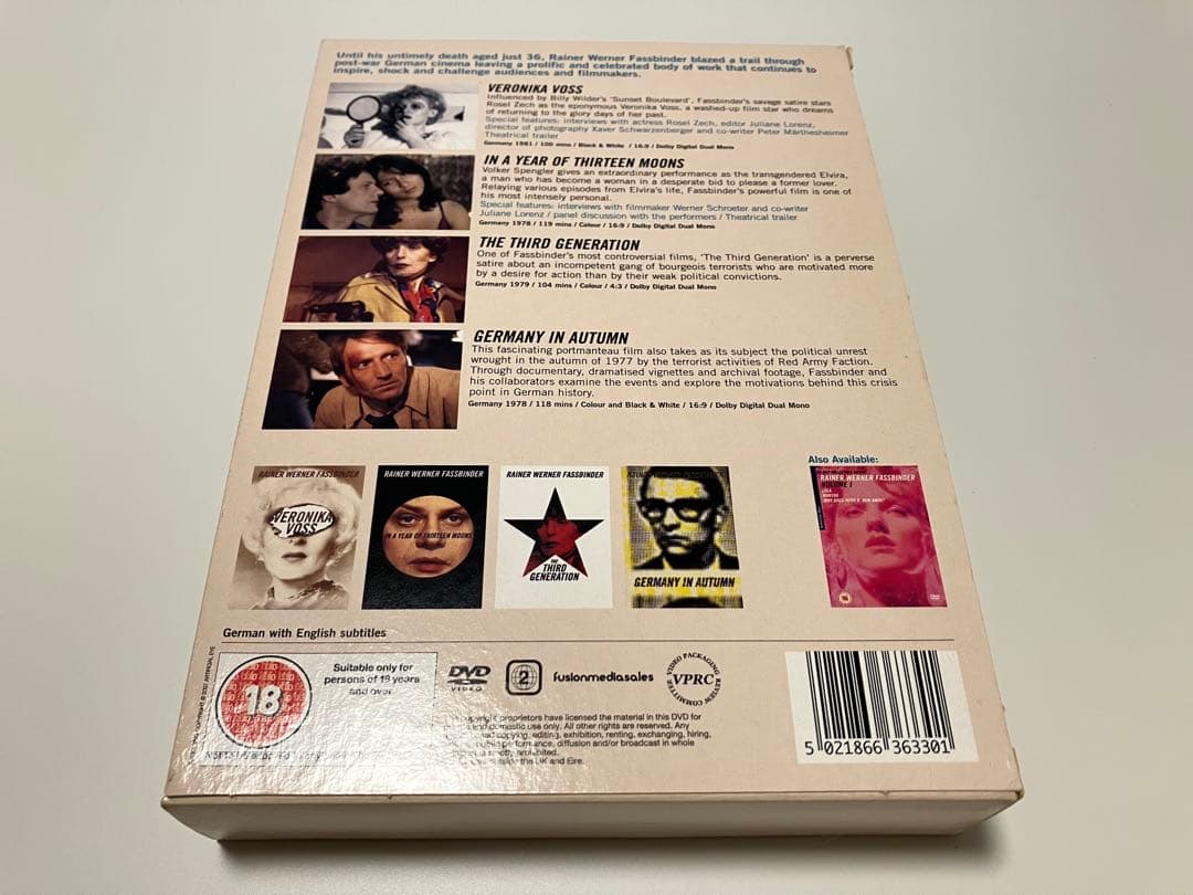 【英語字幕のみ！日本語字幕なし】ファスビンダー DVDボックス Vol.2