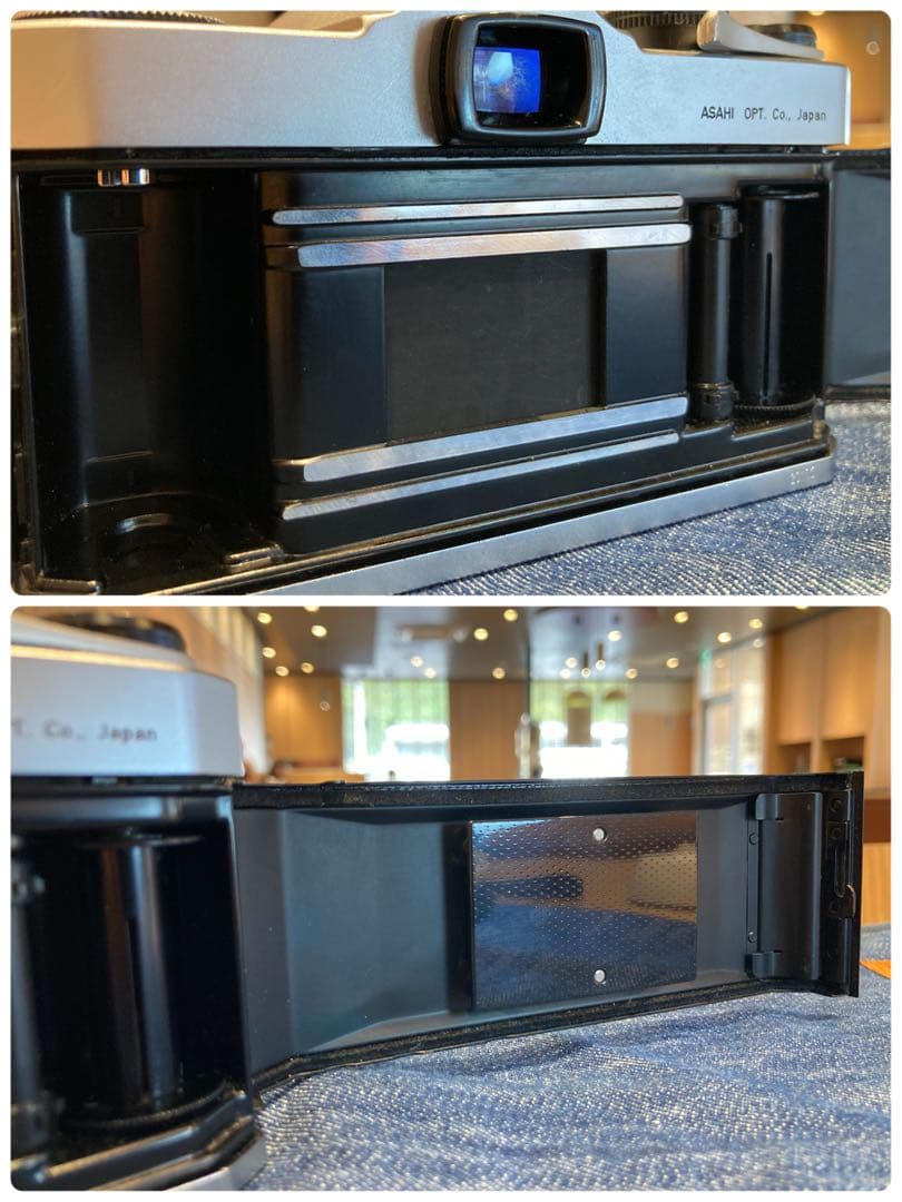 ★ブラウンベージュリザード本革外装★pentax sp ★完動＊美品＊初期保証