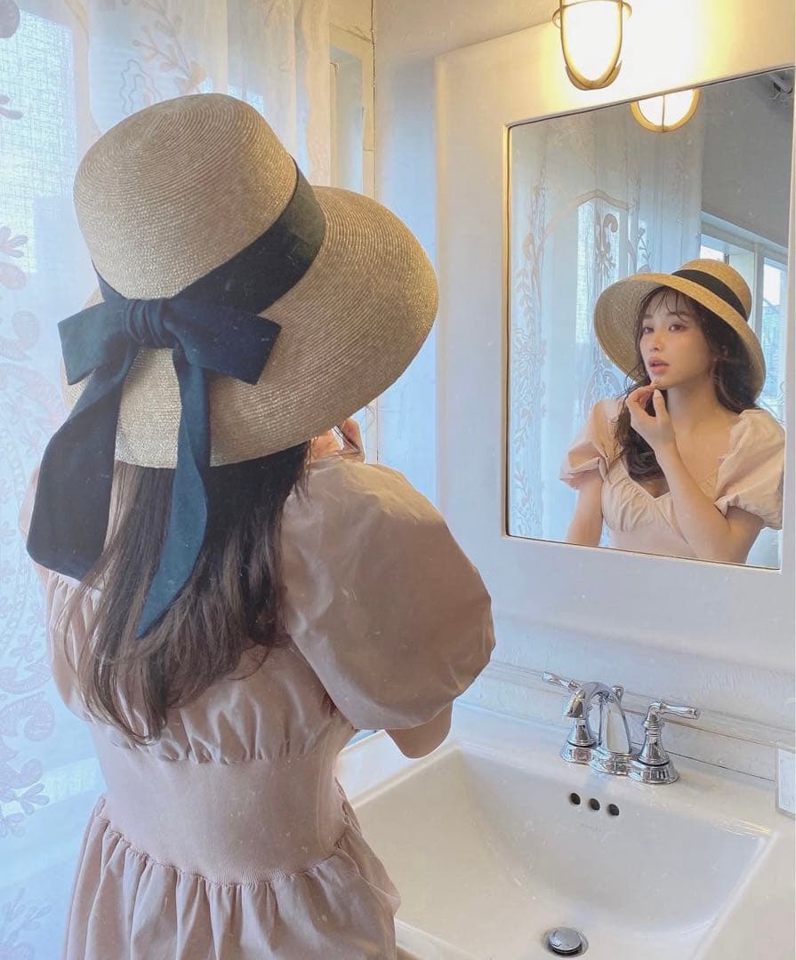 eimyistoire ロングリボン ハット 麦わら帽子 新品未使用