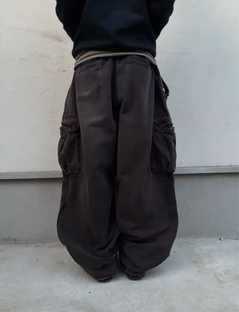 faded glory コットンカーゴパンツ フェード ブラック greeny