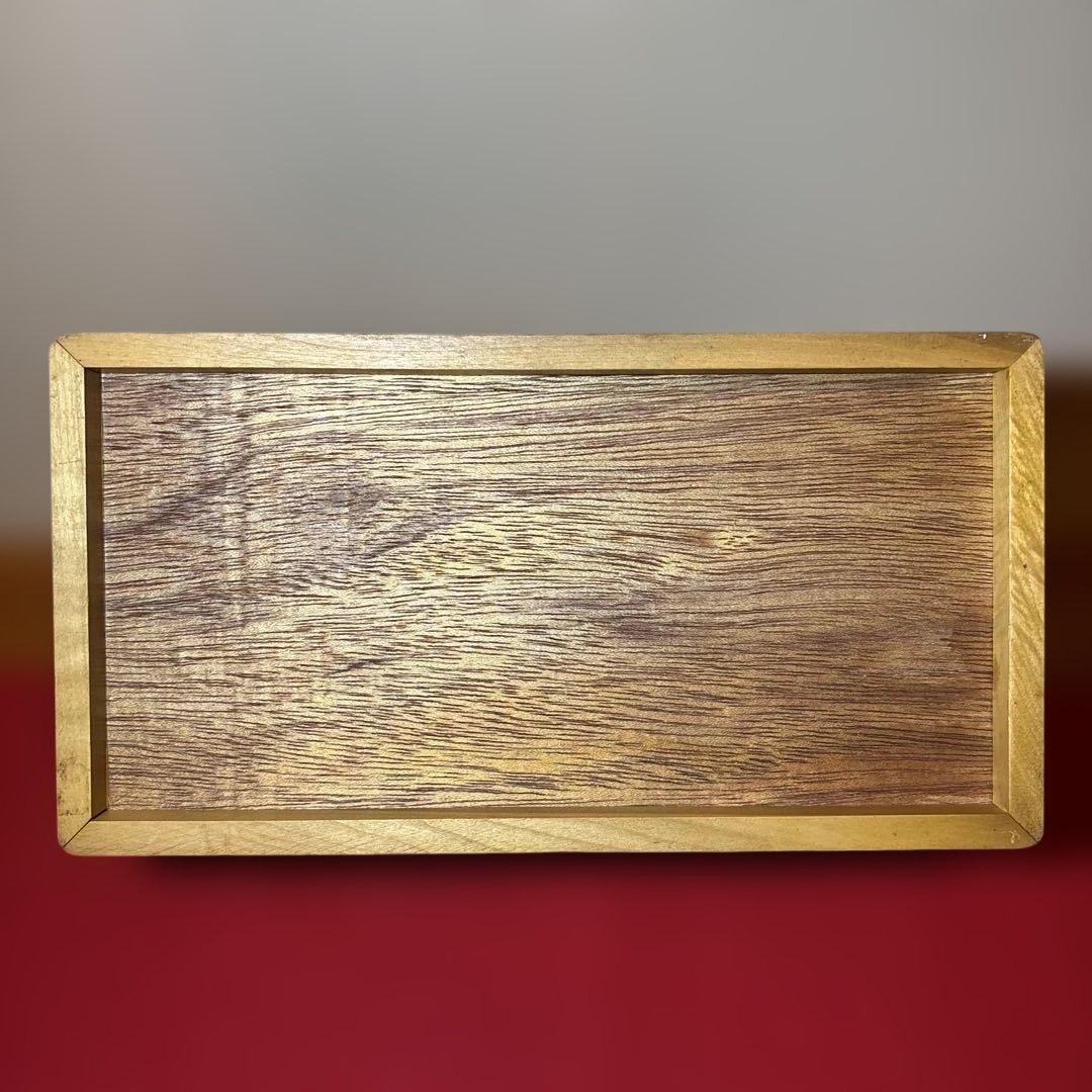 ③ 木彫り　BOXティッシュ　横　紫陽花