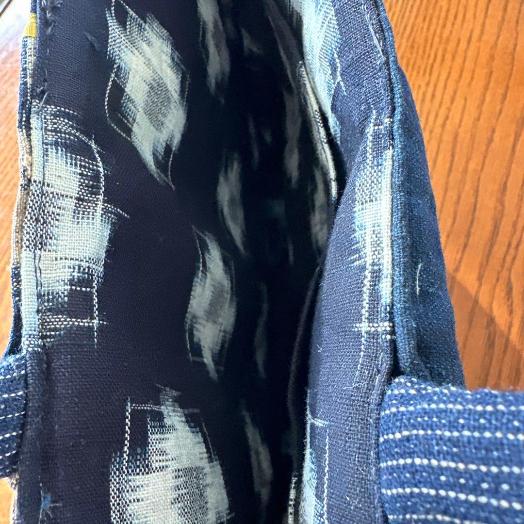 かすり布顔バケツ型バック