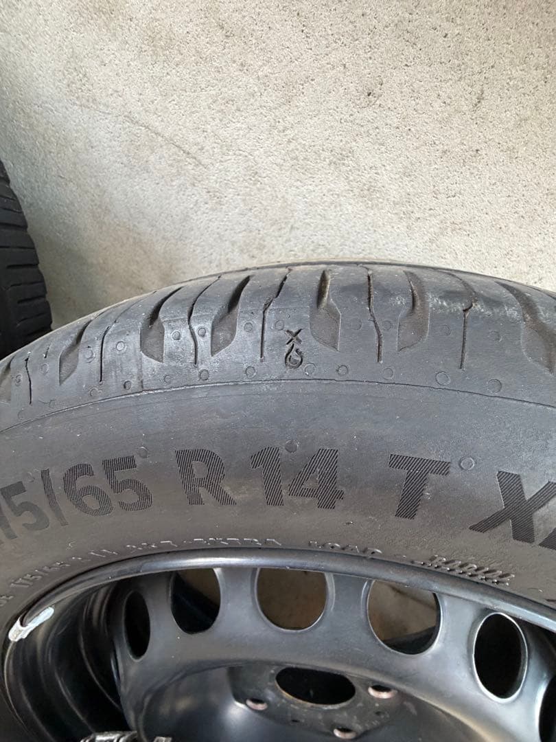 Fiat500純正スチールホイール4本セット フィアット500 ホイールカバー付