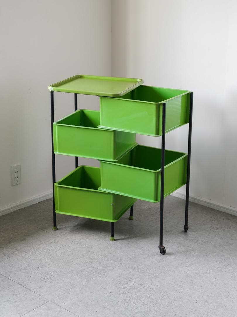 70's SEKISUI PLASTICS 回転キャビネット スペースエイジ