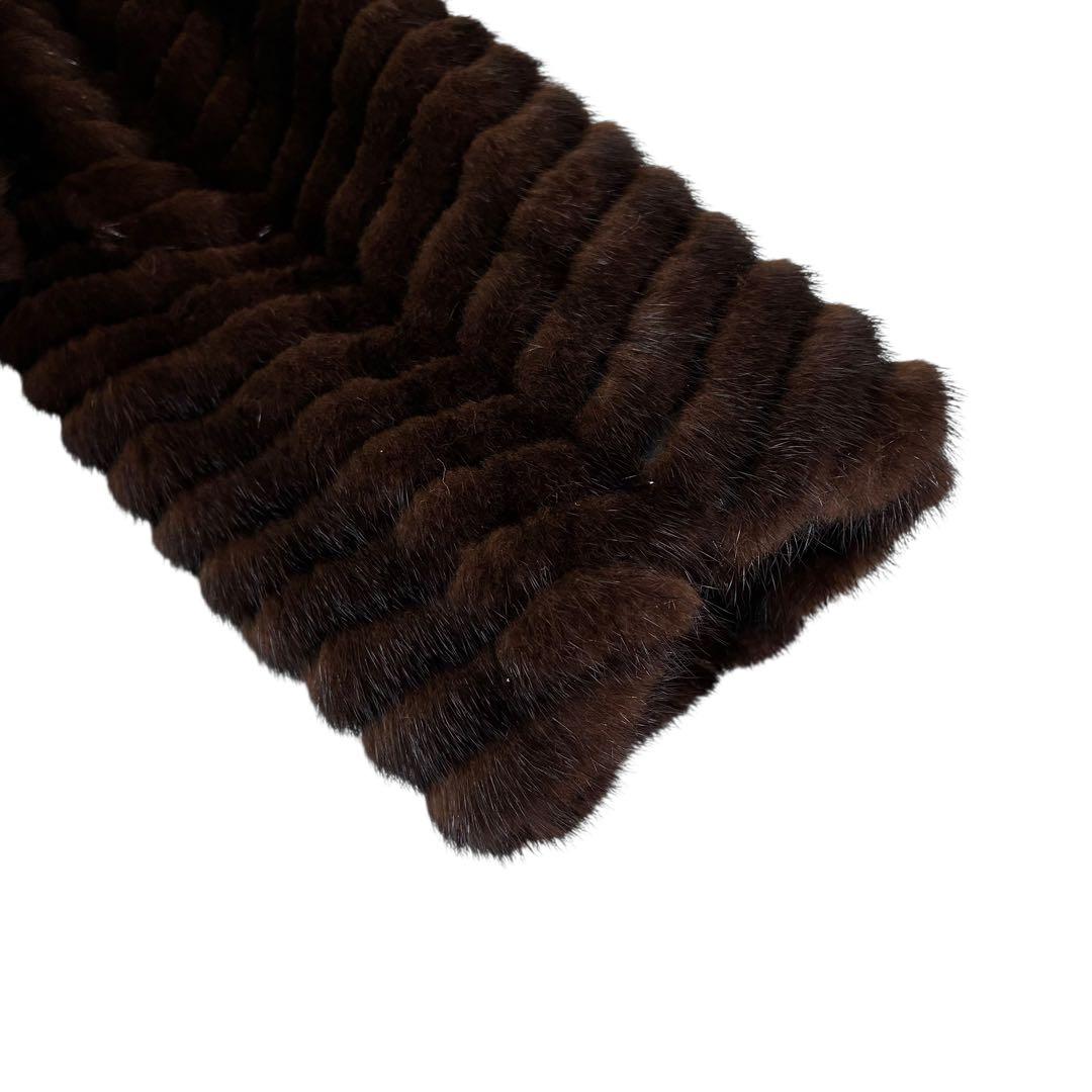 【極美品】　EMBA エンバ　ブラックグラマミンク　コート　リアルファー