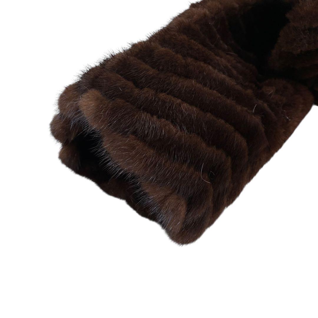 【極美品】　EMBA エンバ　ブラックグラマミンク　コート　リアルファー