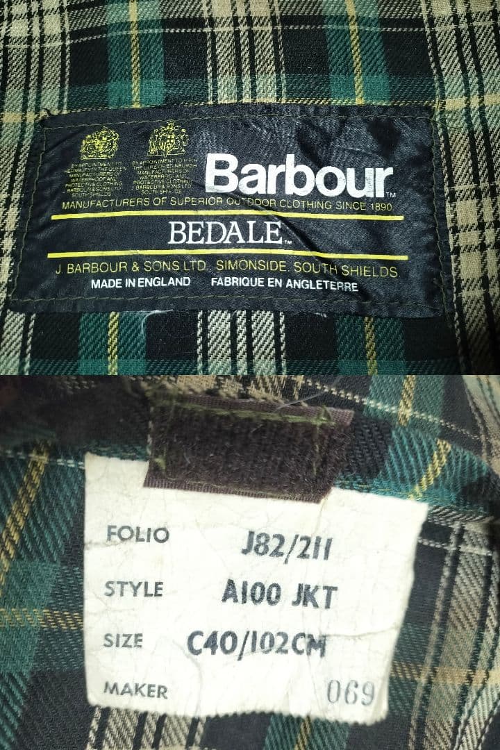 80s Barbour bedale　c40　1982
