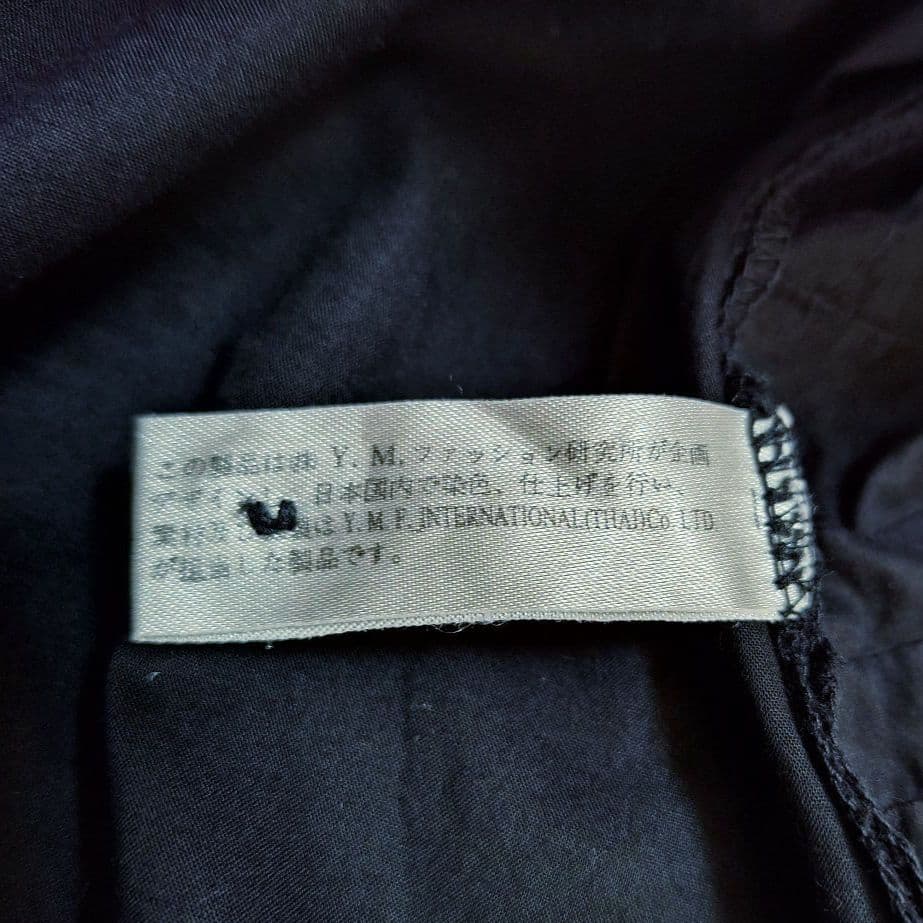 ヤッコマリカルド　横ピンタックコットンシャツワンピース　ブラック　ゆったり