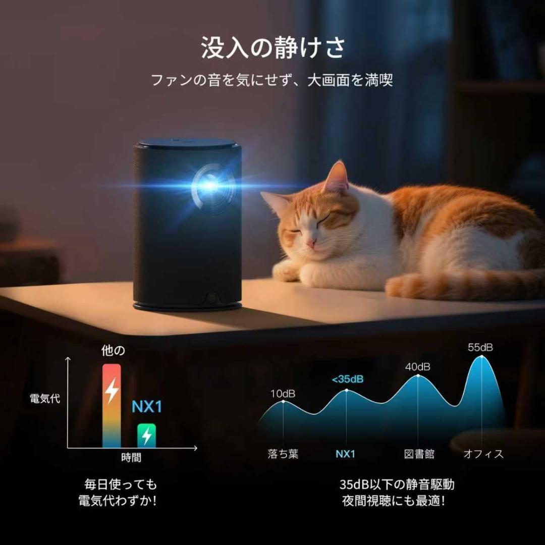 【最新静音】プロジェクター 家庭用 小型 自動台形補正 デザリング対応