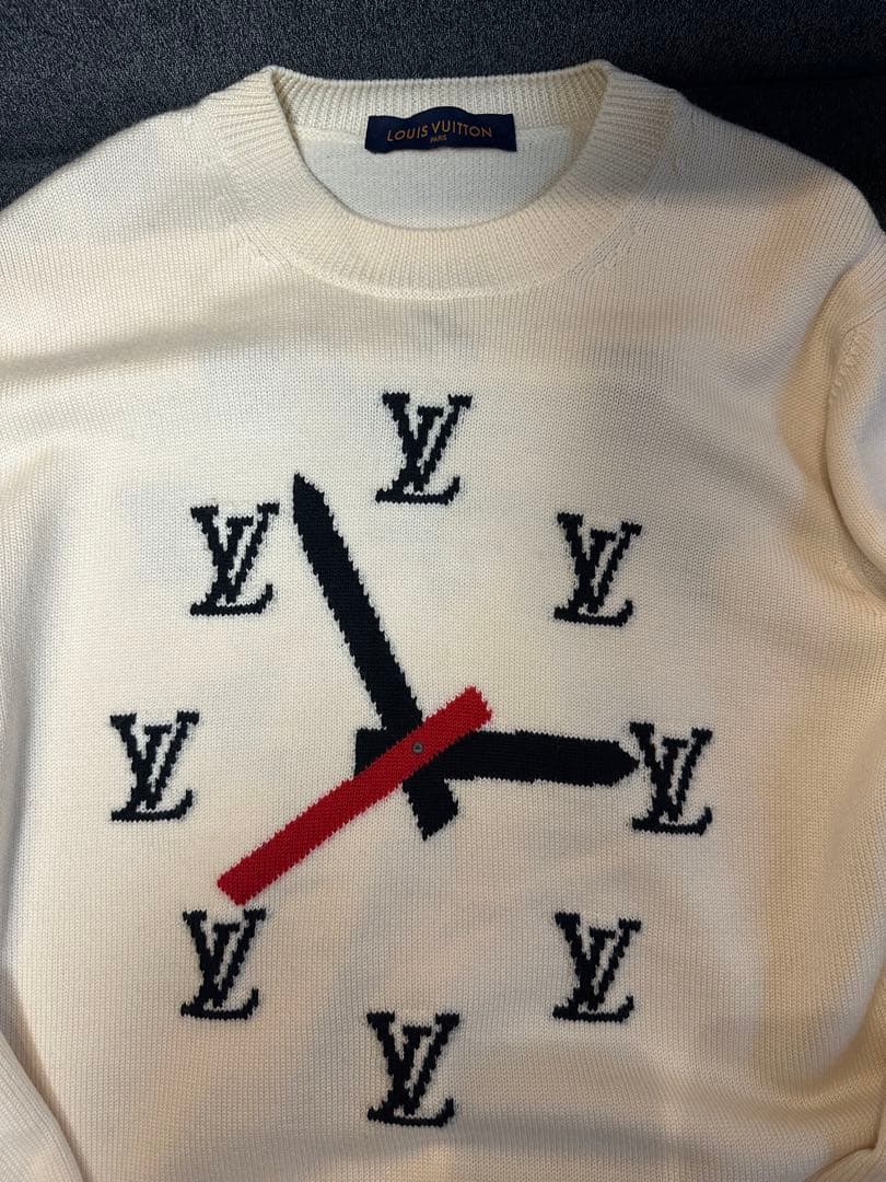 LOUIS VUITTON クロックインタルシアプルオーバー ニット セーター
