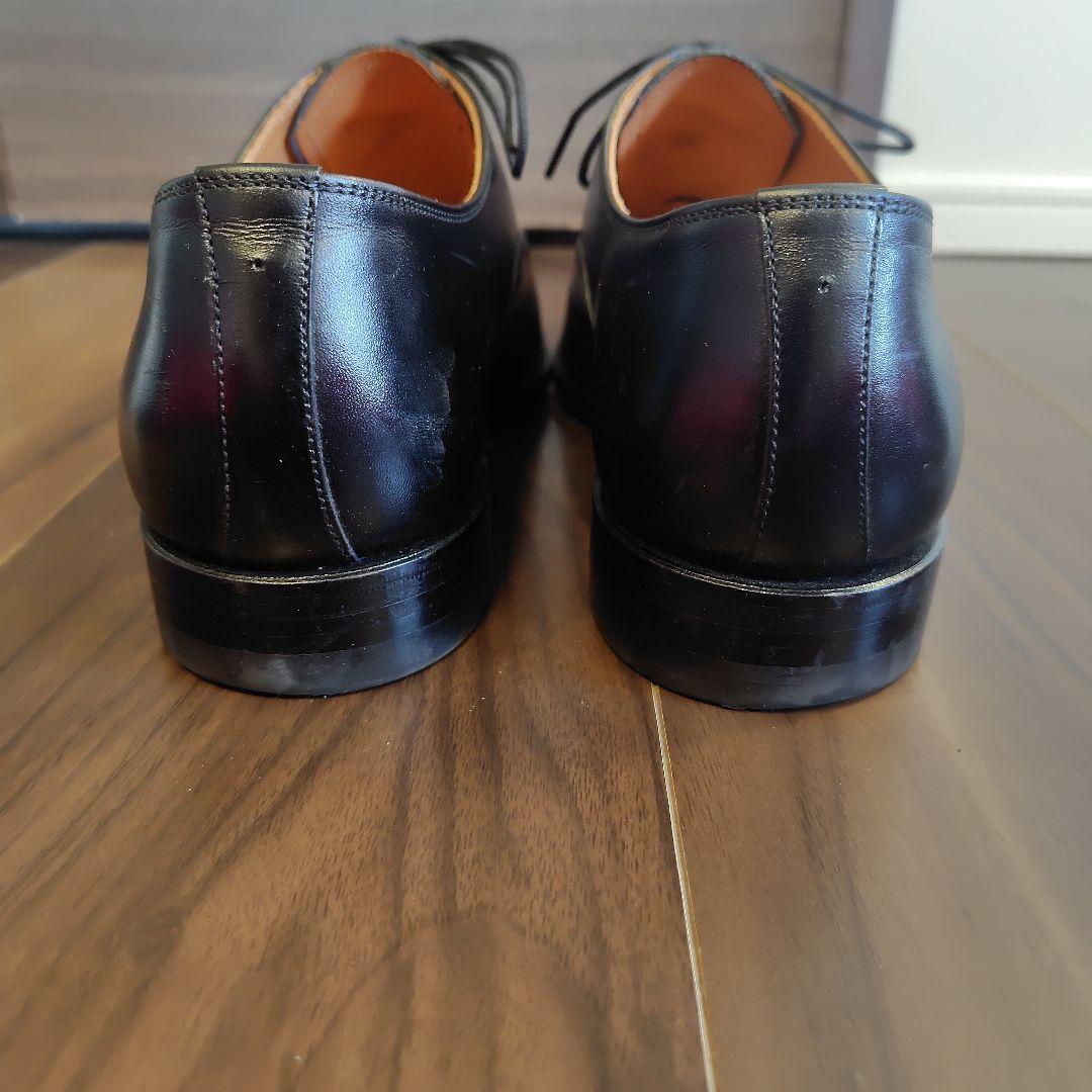 H*E様 スコッチグレイン ブラックレザー ドレスシューズ 24.5cm