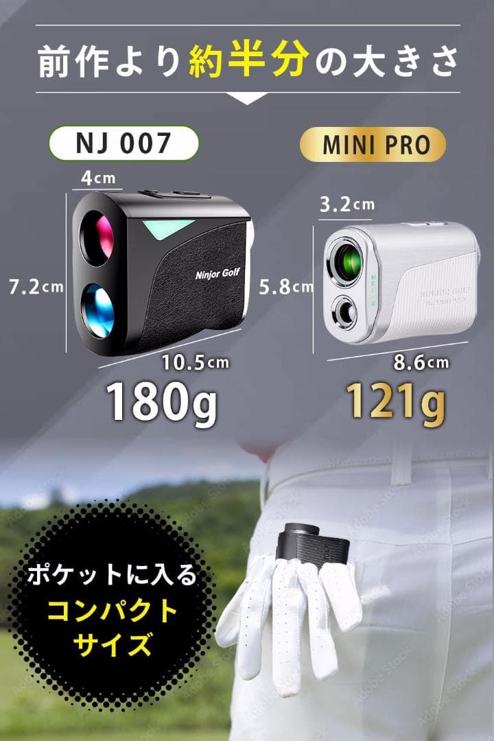 新品未開封　NINJOR GOLF NJ MINI PRO LCD 黒　'