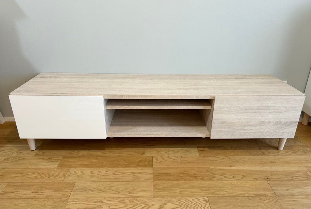 テレビ台 ローボード HELM(ヘルム) 幅148 引き出し付き 白