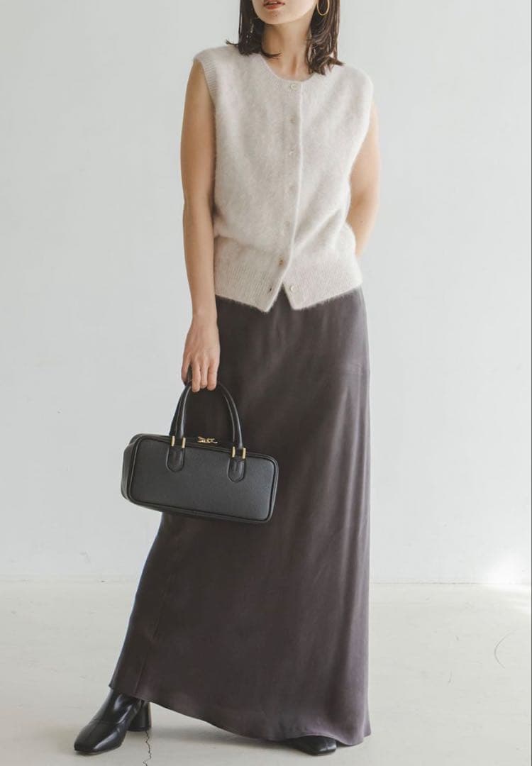 【新品タグ付き】NOBLE FOX/Ca ニットファーフロントボタンベスト