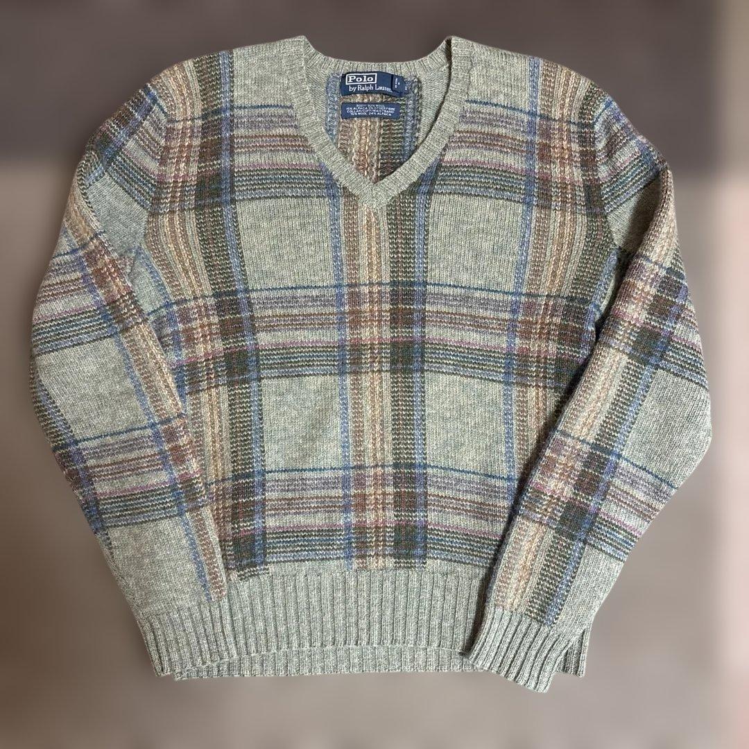 トップス 90s Ralph Lauren Wool Alpaca V-Neck knit