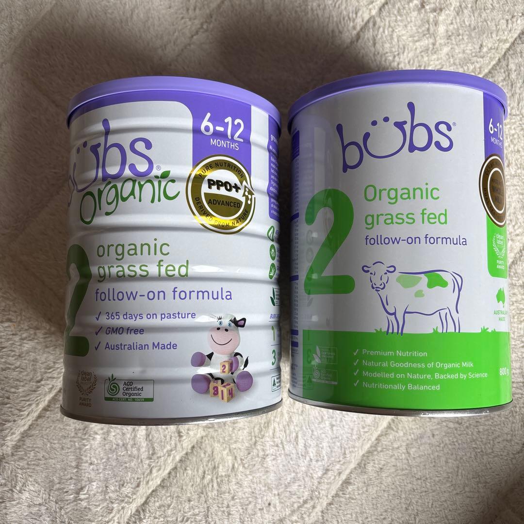 bubs Organic grass fed 2 粉ミルク 800g 2缶セット