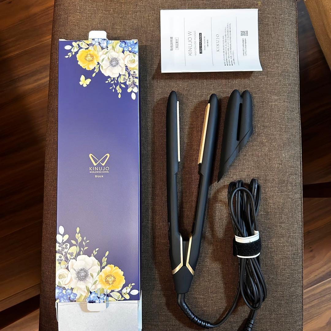 KINUJO 絹女　ストレートヘアアイロン ブラック　DS200BK