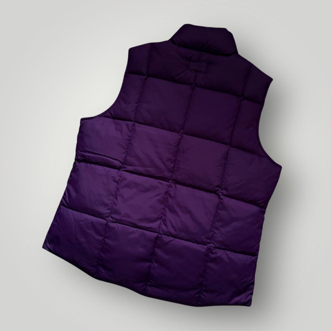 00s LANDS'END ランズエンド キルティング ダウンベスト 紫 M
