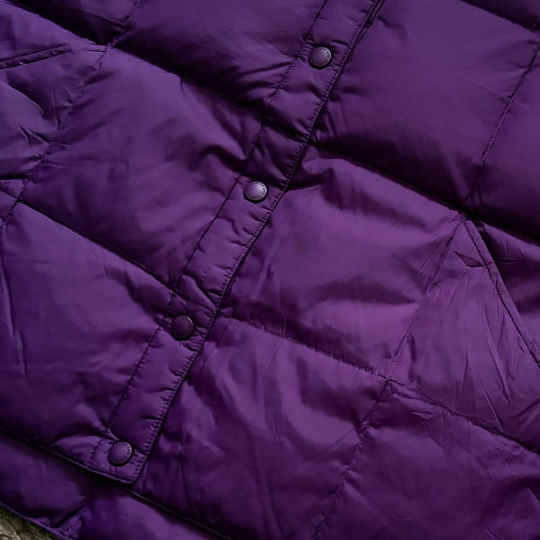 00s LANDS'END ランズエンド キルティング ダウンベスト 紫 M
