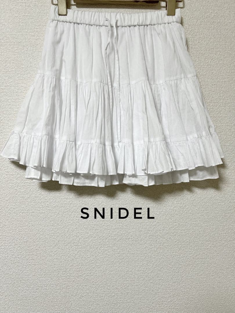 SNIDEL スナイデル(タグ付き)コットンボリューム ミニスカート