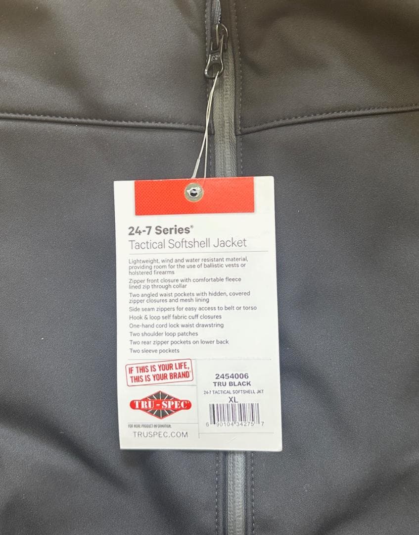 Tru spec タクティカルジャケットソフトシェルジャケットBLK　XLサイズ
