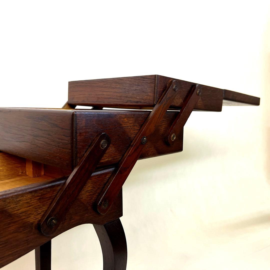 猫脚・ソーイングボックス・フランスアンティーク・小物入れ