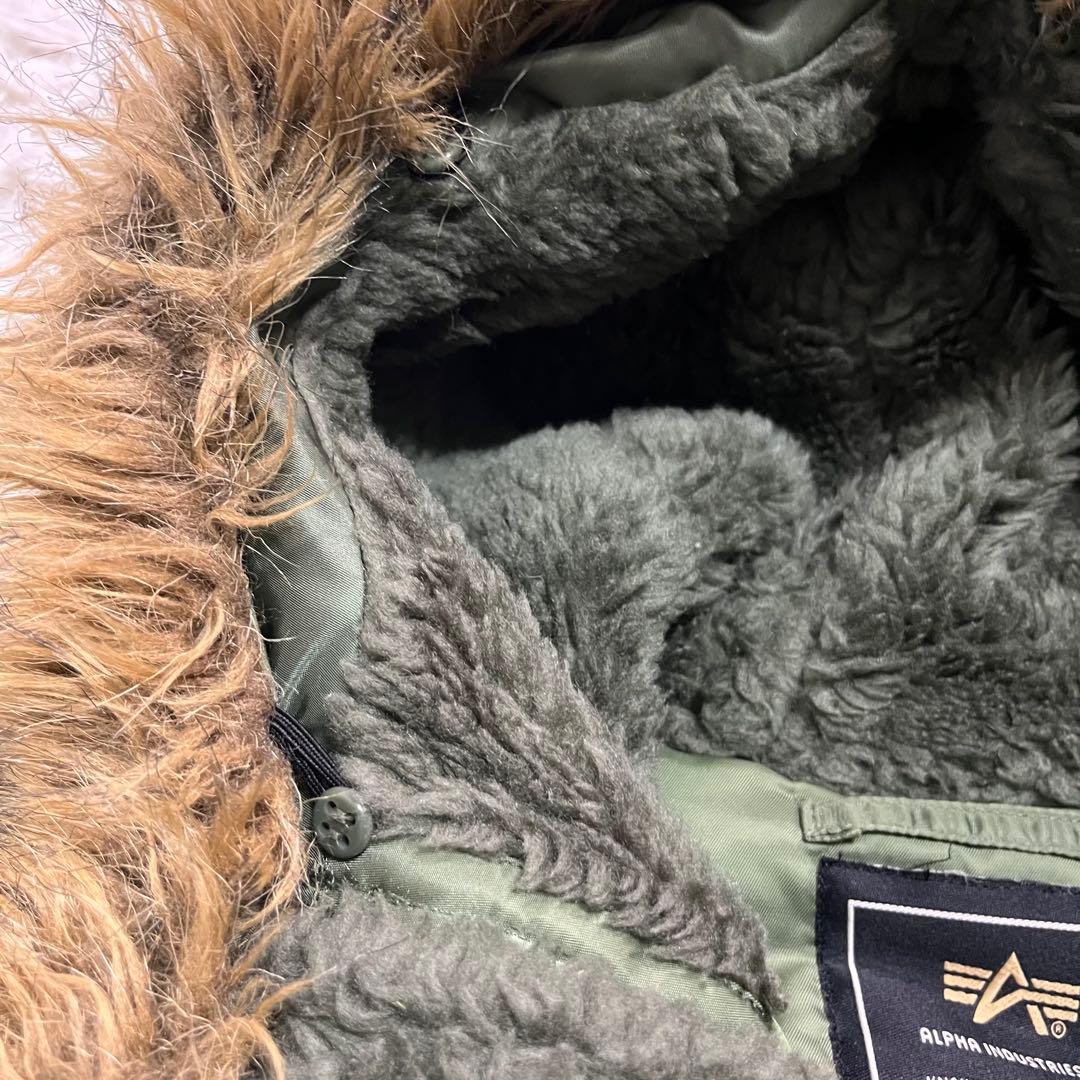 ALPHA アルファ　N-3B ミリタリージャケット L オリーブグリーン