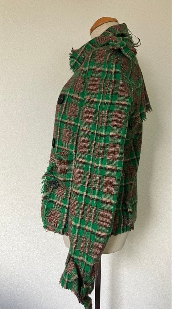 ジュンヤワタナベコムデギャルソンマンピンク ダブルブレストジャケット ベルトなし