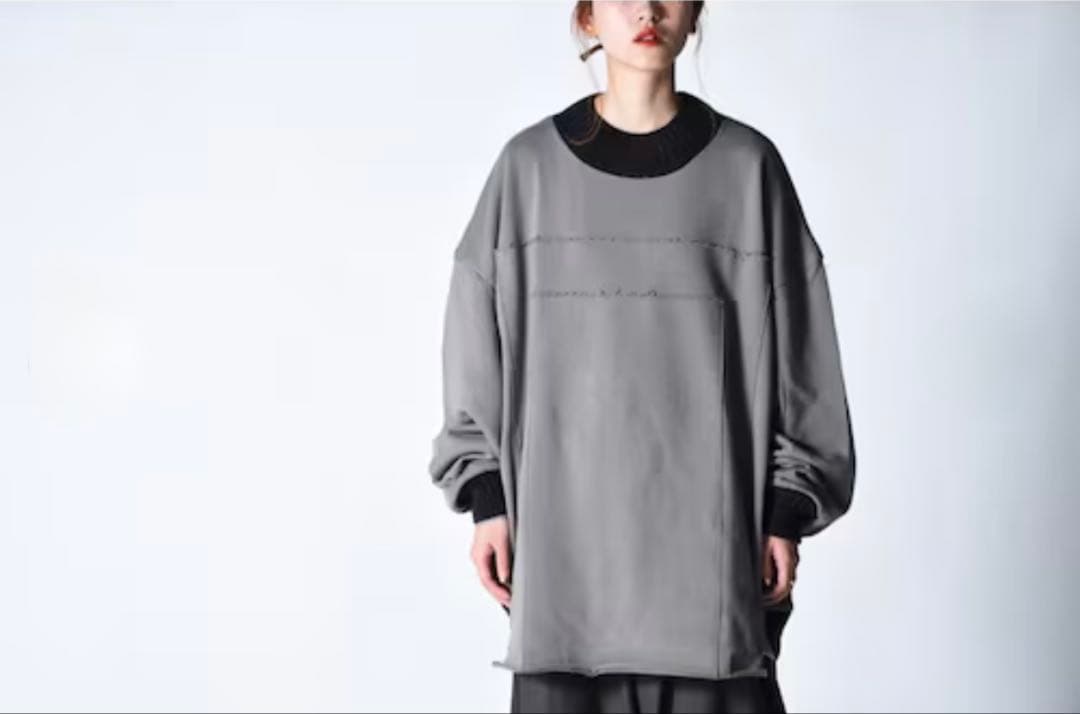 【19AW my beautiful landletニット切替スウェット】