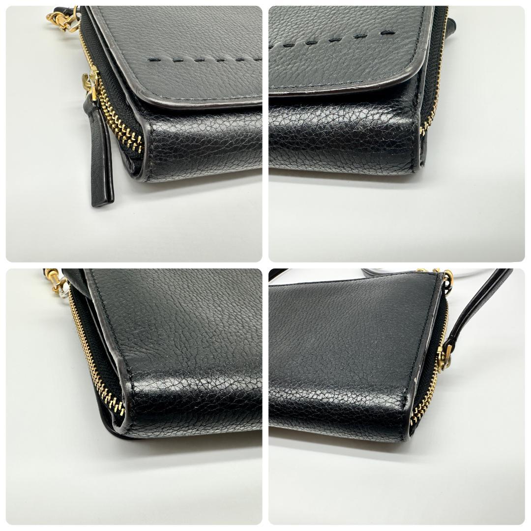 【極美品】 TORY BURCH ショルダーバッグ ウォレット マックグロー 黒